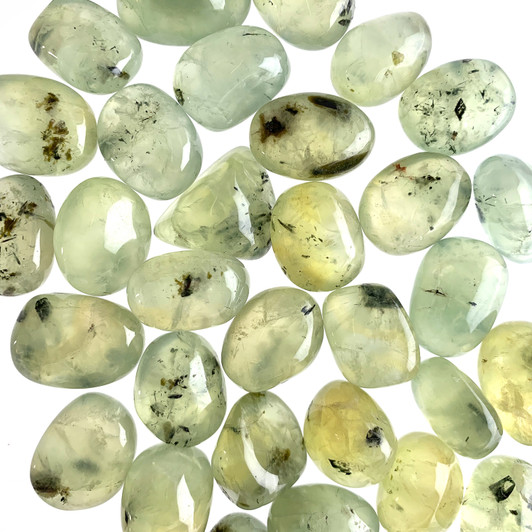 Prehnite with Epidote Tumbled Stones