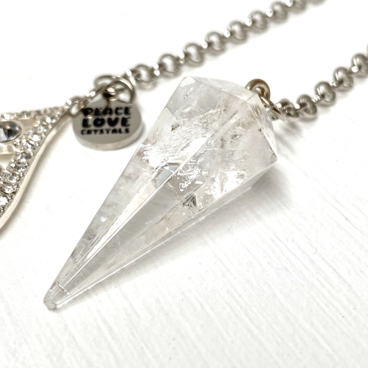Clear Quartz Diamante Pendulum Clear Quartz Diamante Pendulum