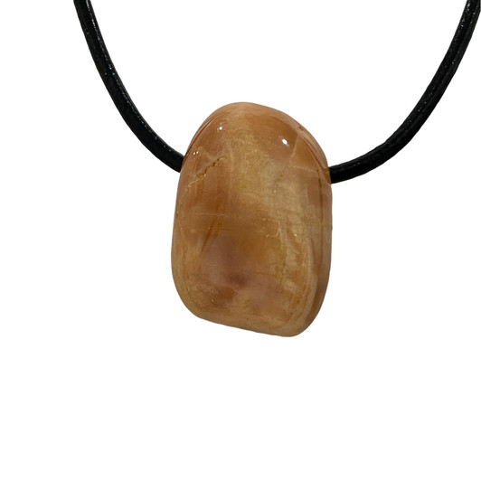 Peach Moonstone Tumbled Stone Pendant