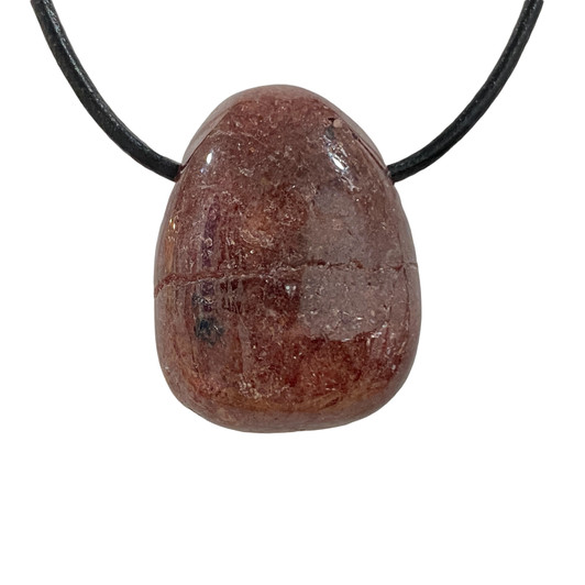 Red Muscovite Tumbled Stone Pendant