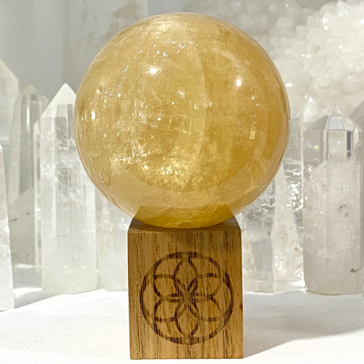 Honey Calcite Sphere