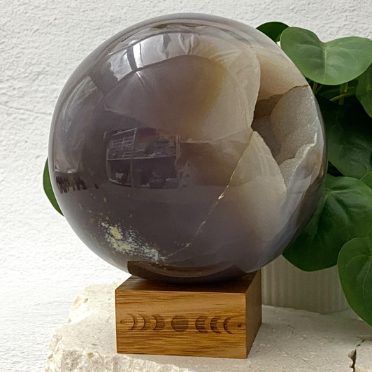 Quartz Druzy Agate Geode Sphere 13cm