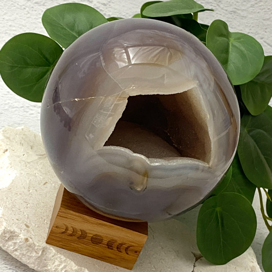 Quartz Druzy Agate Geode Sphere 13cm