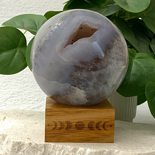 Quartz Druzy Agate Geode Sphere 9.7cm