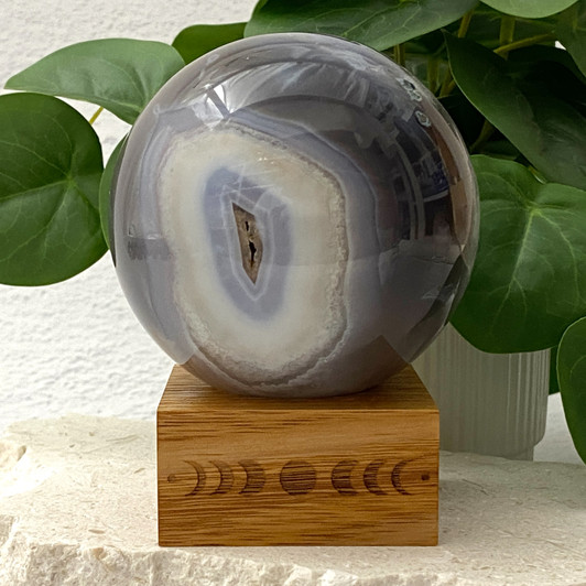 Quartz Druzy Agate Geode Sphere 9cm