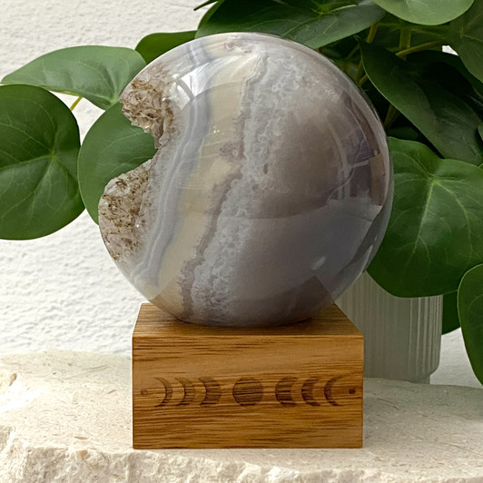 Quartz Druzy Agate Geode Sphere 9cm