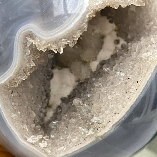 Quartz Druzy Agate Geode Sphere 7.7cm