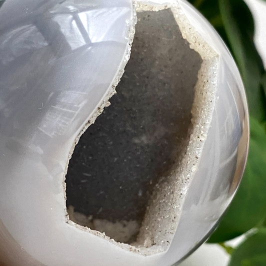 Quartz Druzy Agate Geode Sphere 7.7cm