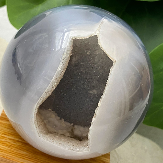 Quartz Druzy Agate Geode Sphere 7.7cm