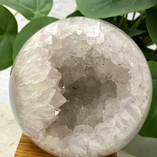 Quartz Points Agate Geode Sphere 8.9cm