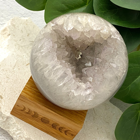 Quartz Points Agate Geode Sphere 8.9cm
