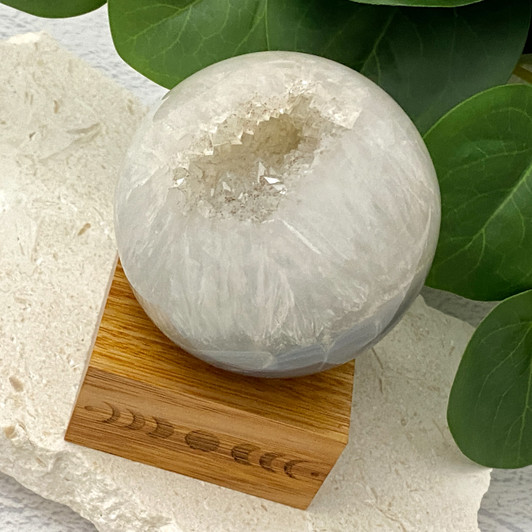 Quartz Points Agate Geode Sphere 7.6cm