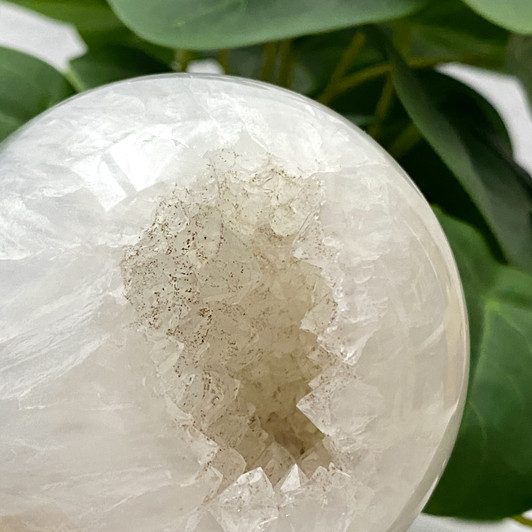 Quartz Points Agate Geode Sphere 7.6cm