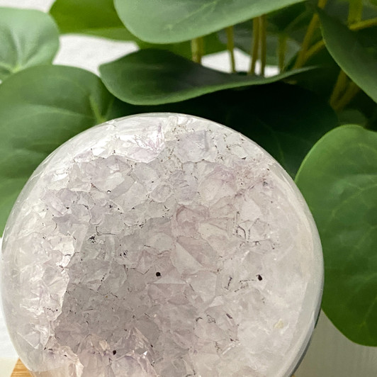 Quartz Points Agate Geode Sphere 6.6cm