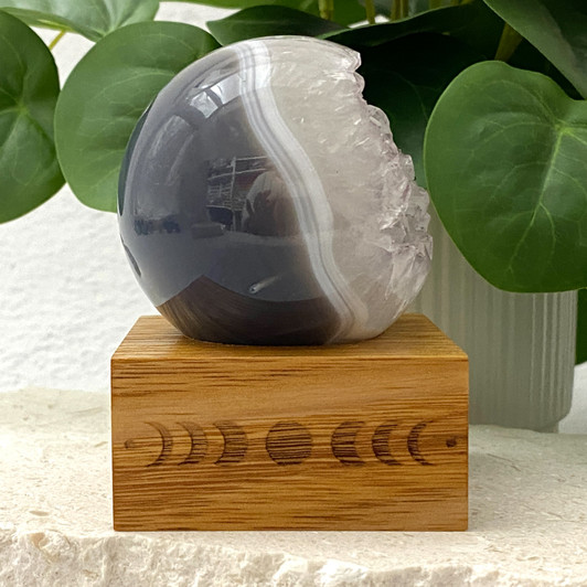 Quartz Points Agate Geode Sphere 6.6cm