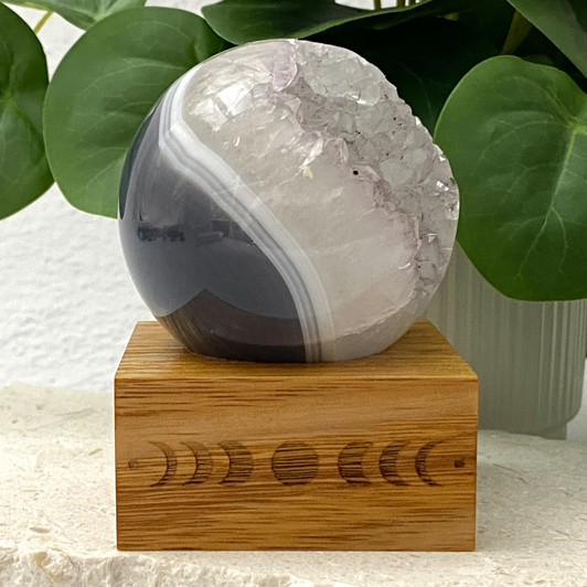 Quartz Points Agate Geode Sphere 6.6cm