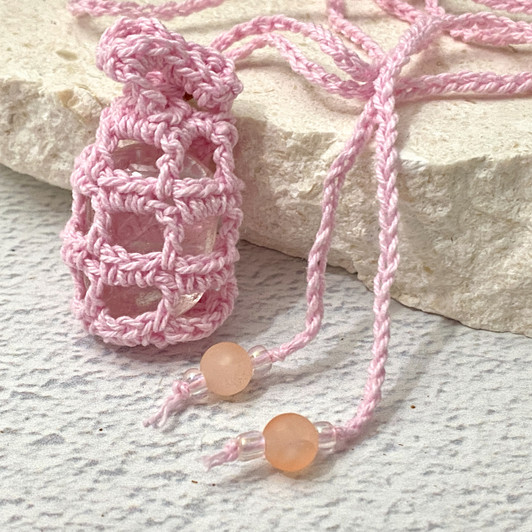 Crochet Crystal Keeper Necklace Pouch