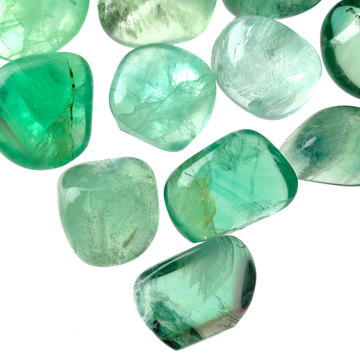 Green Fluorite Tumbled Stones
