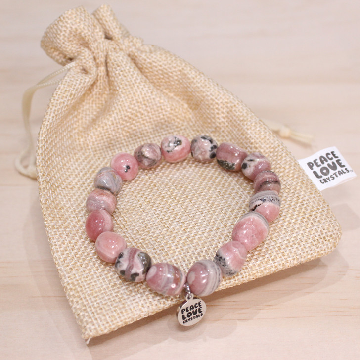 Rhodochrosite Pebble Bracelet