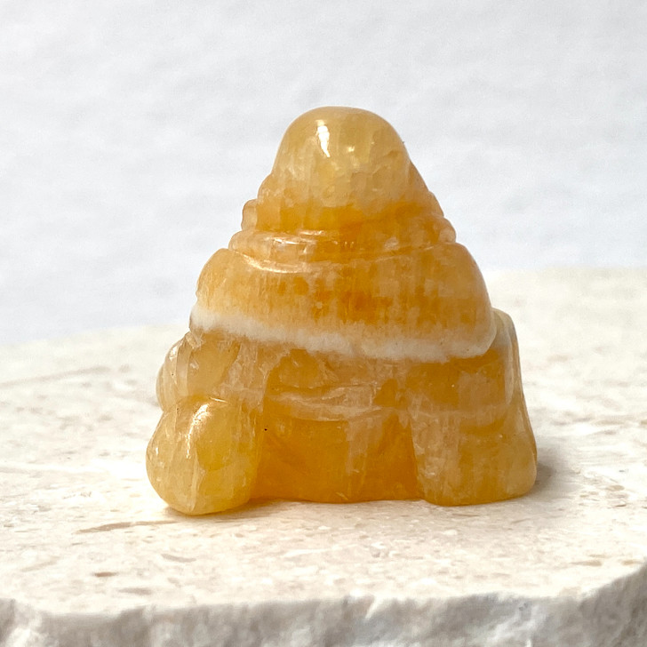 Orange Calcite Mini Buddha