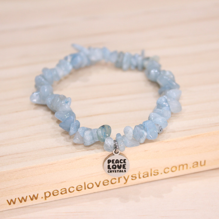 Aquamarine Chip Bracelet