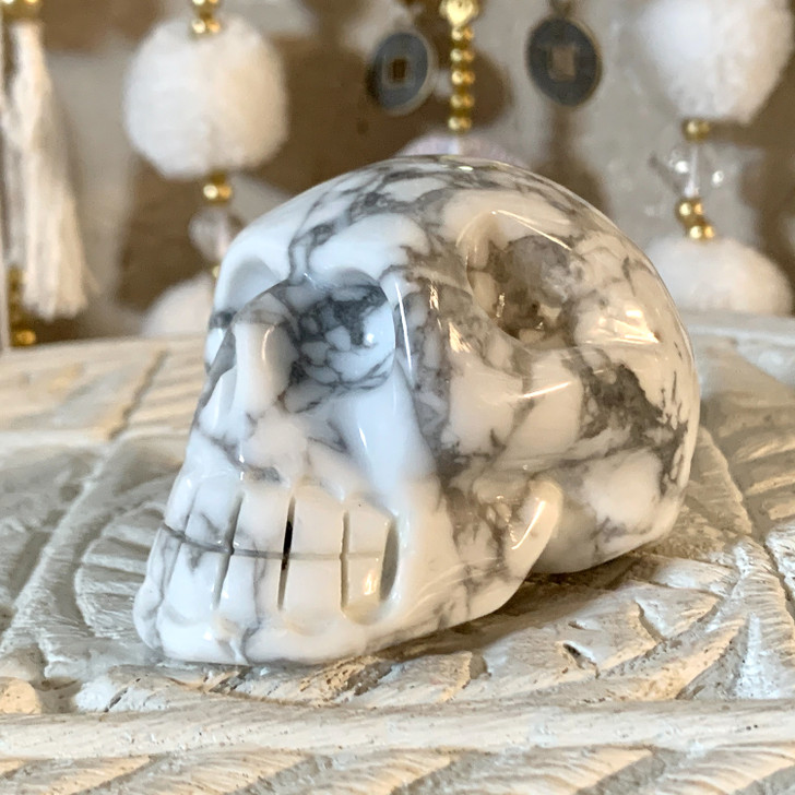 White Howlite Skull