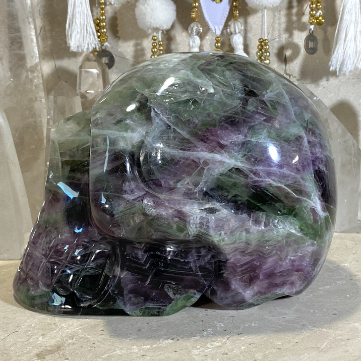 Rainbow Fluorite Skull