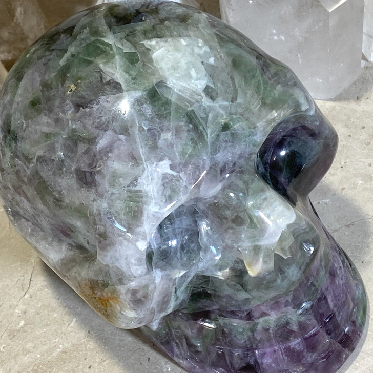 Rainbow Fluorite Skull