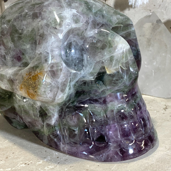 Rainbow Fluorite Skull