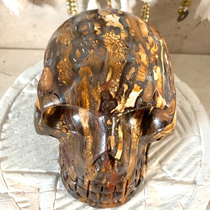 Boulder Opal Skull