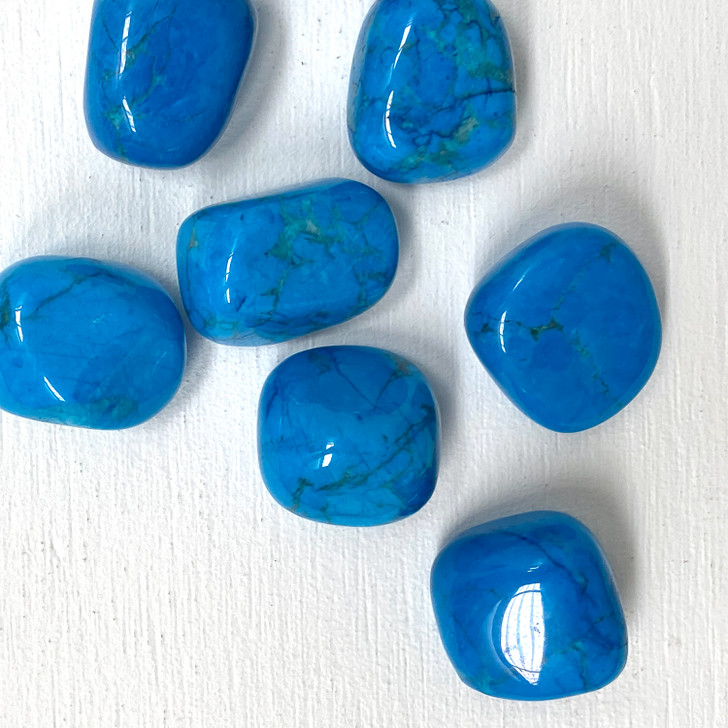 Blue Howlite Tumbled Stones