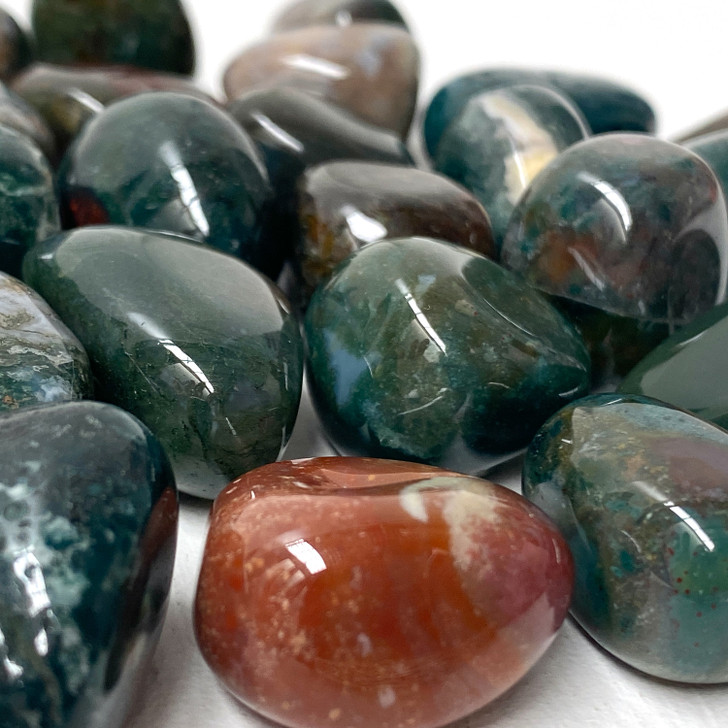 Green Fancy Jasper Tumbled Stones