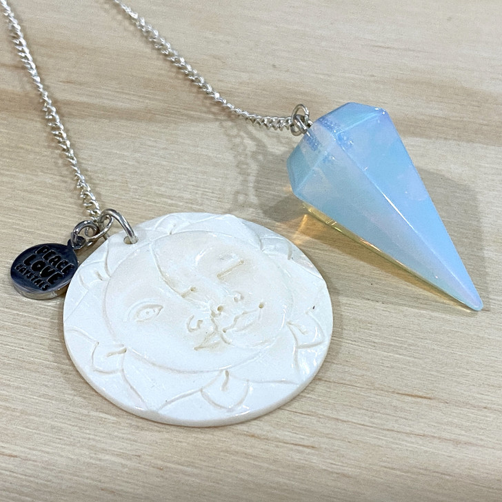 Opalite Sun and Moon Pendulum