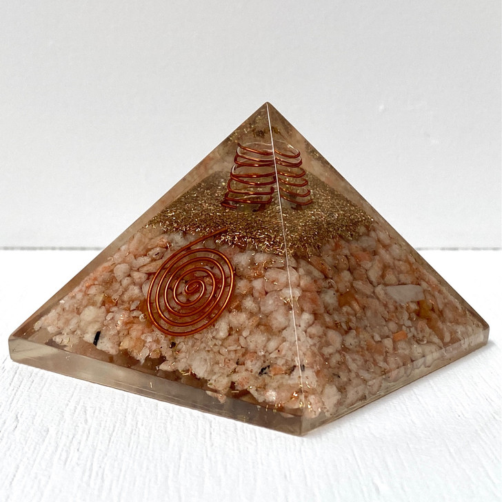 Sunstone Orgonite Pyramid