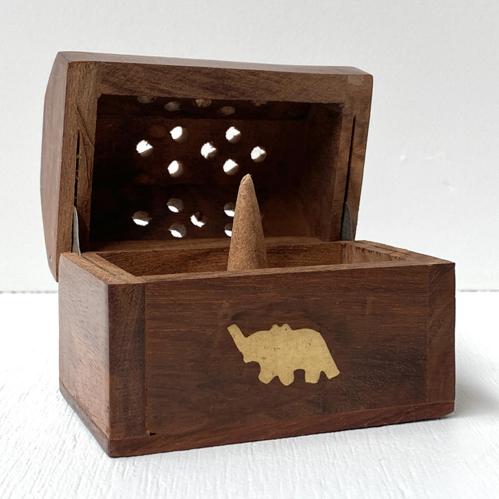 Elephant Incense Cone Holder Box