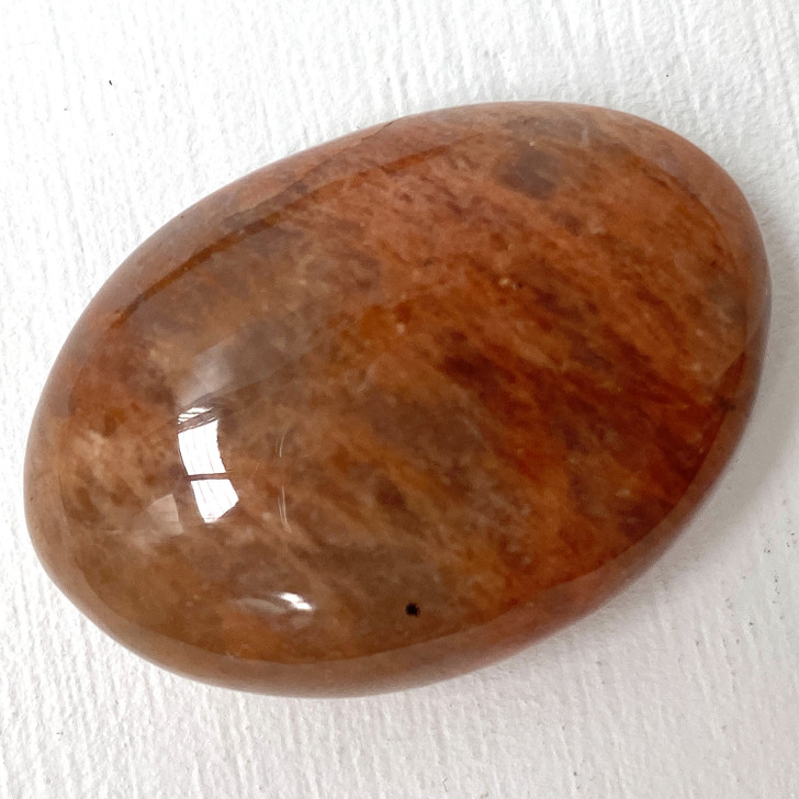 Peach Moonstone Palm Stone