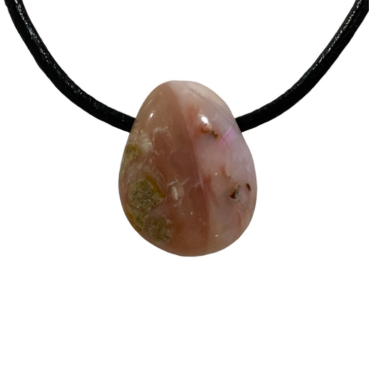 Pink Opal Tumbled Stone Pendant