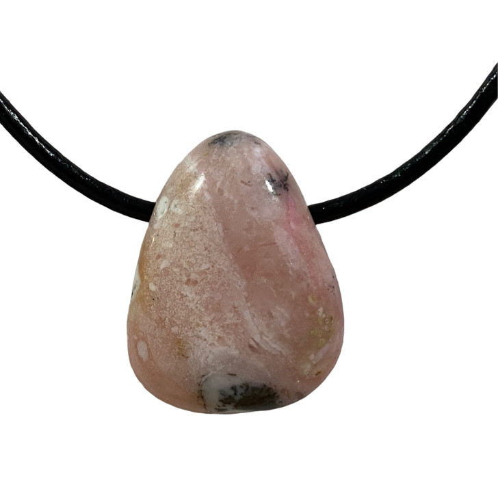 Pink Opal Tumbled Stone Pendant