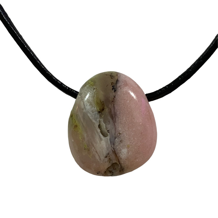 Pink Opal Tumbled Stone Pendant