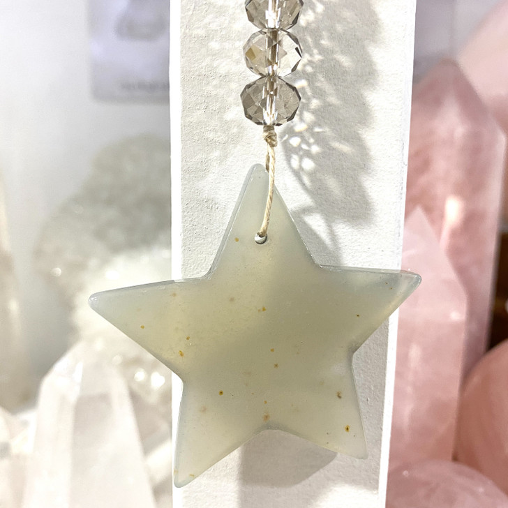 Natural Agate Star Suncatcher