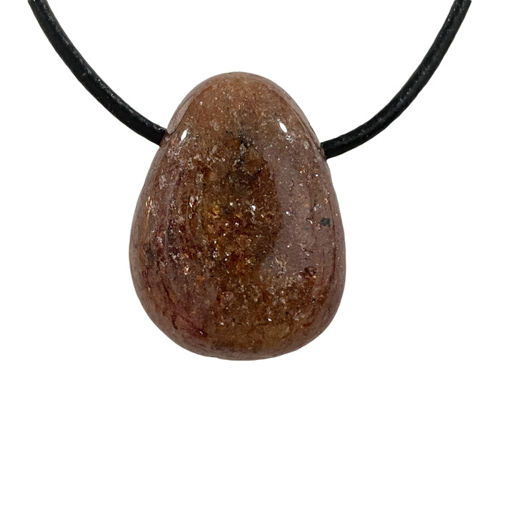 Red Muscovite Tumbled Stone Pendant