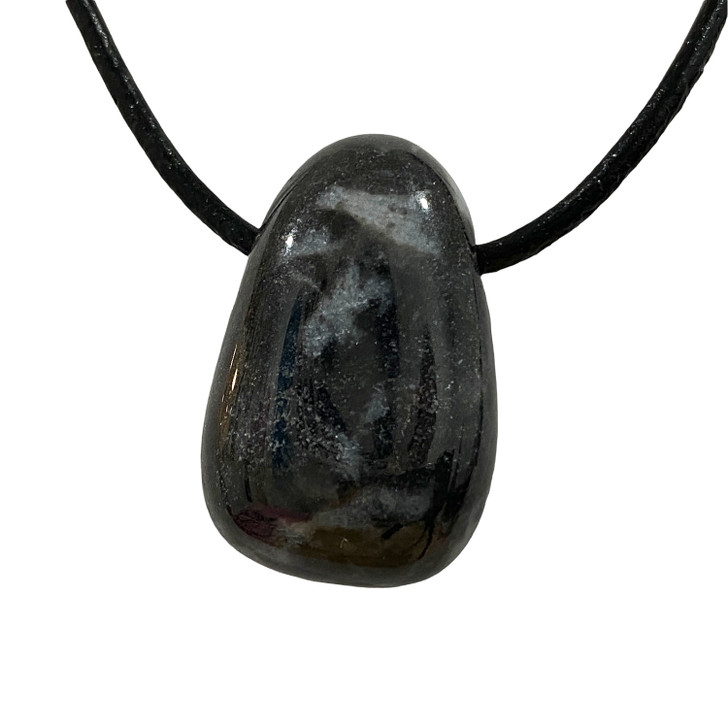 Zebra Jasper Tumbled Stone Pendant