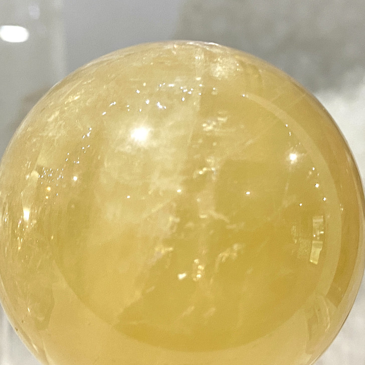 Honey Calcite Sphere