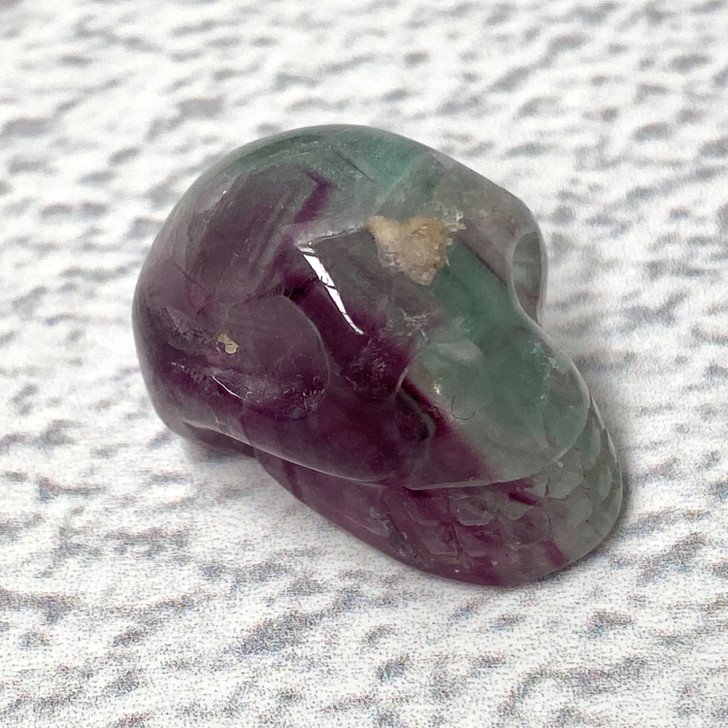 Rainbow Fluorite Mini Skull