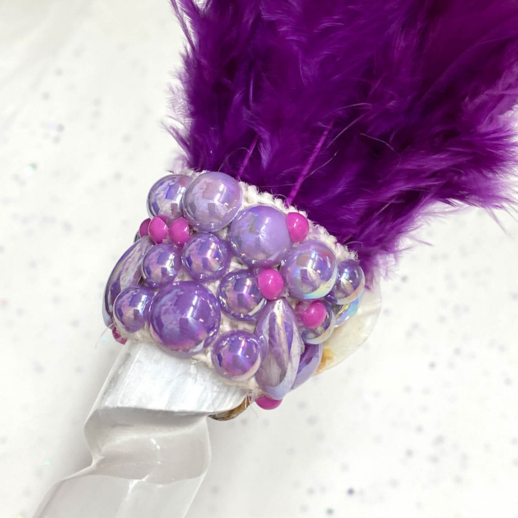 Magical Mermaid Purple Feather Selenite Wand #W002