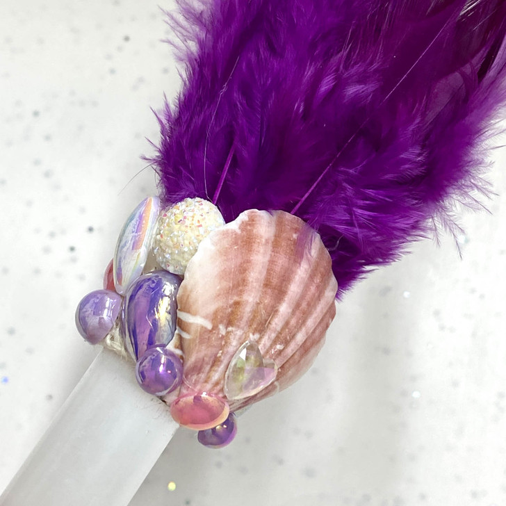 Magical Mermaid Purple Feather Selenite Wand