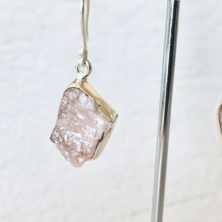 Morganite Sterling Silver Earrings