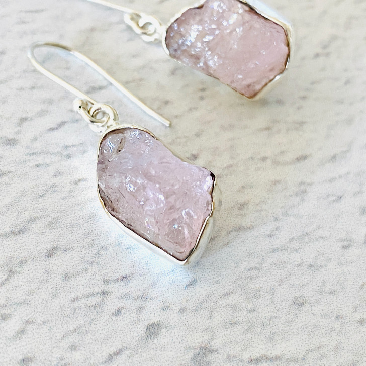 Morganite Sterling Silver Earrings