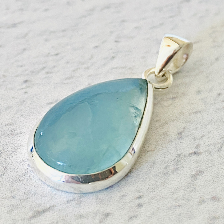 Aquamarine Sterling Silver Pendant