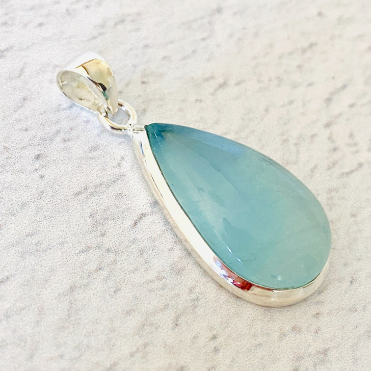 Aquamarine Sterling Silver Pendant